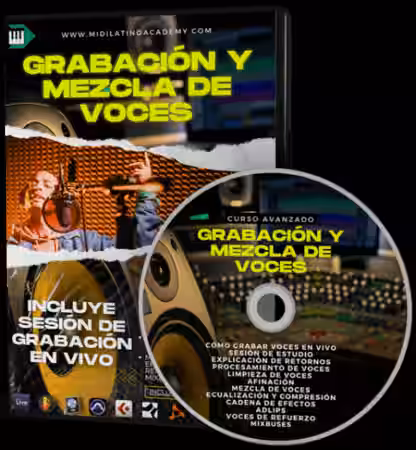 Midilatino Conviertete en un "Experto en grabaci├│n y mezcla de voces" [TUTORiAL] - Sample Pack Artwork