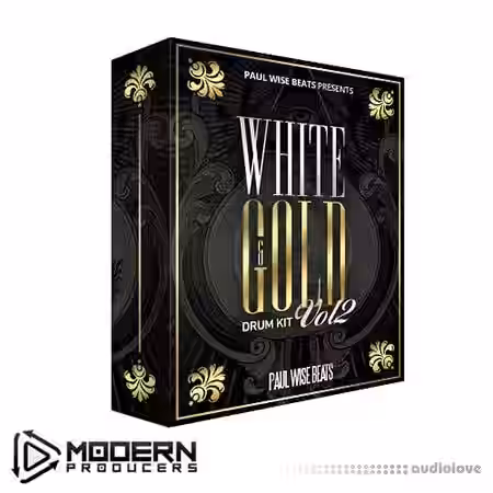 Paul Wise Beats White and Gold Drum Kit Vol.2 [WAV] - Sample Pack Artwork