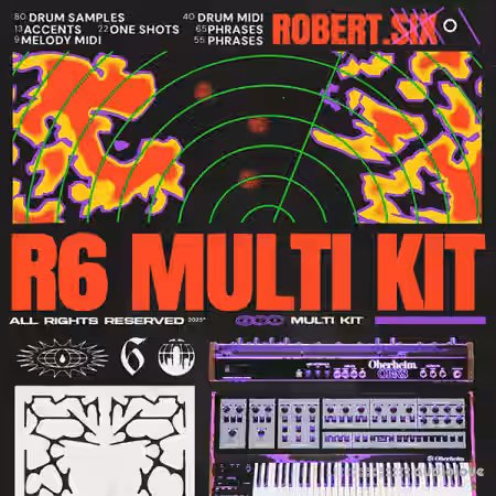 Robert6 R6 Multi Kit [WAV, MiDi, Synth Presets] - Sample Pack Artwork